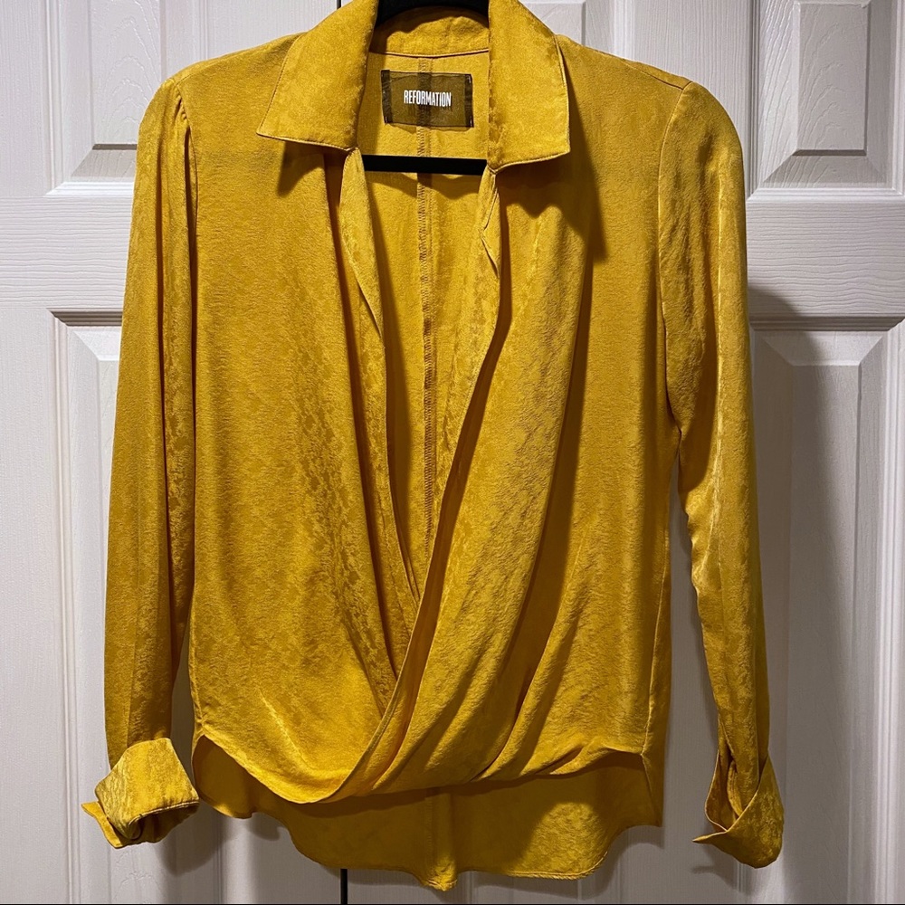 Reformation Silk Blouse XS